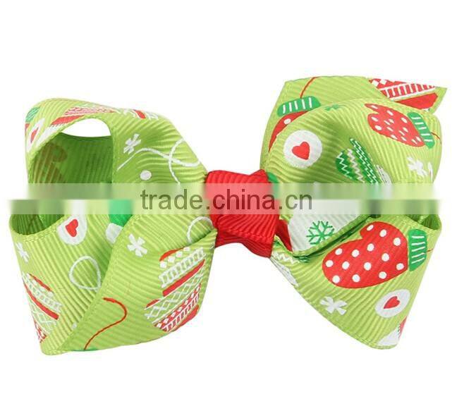 F40642A Christmas decoration colorful ribbon cute bobby pins