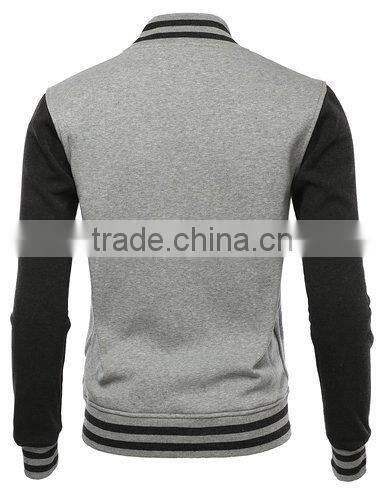 Custom Men's Cotton Hoodie Baseball Varsity Jacket in different colors