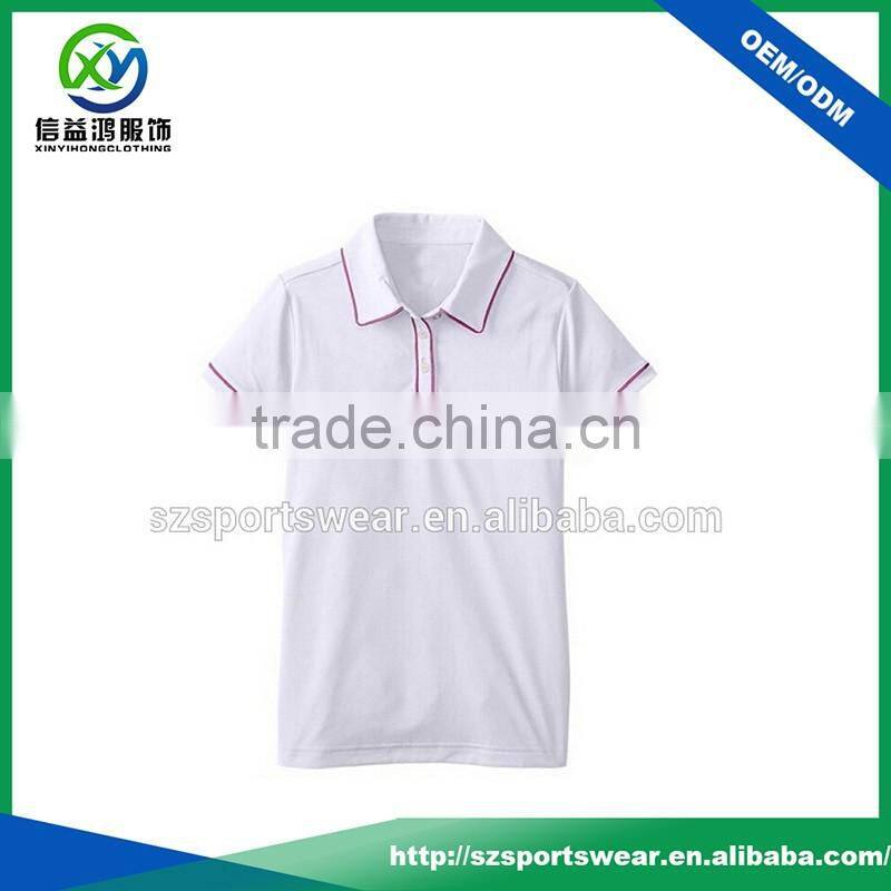 High Quality Girl Tennis Polo T shirt , Blank Sport t shirt with Embroidery Logo
