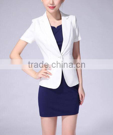 2014 latest uniform design/ladies office uniform