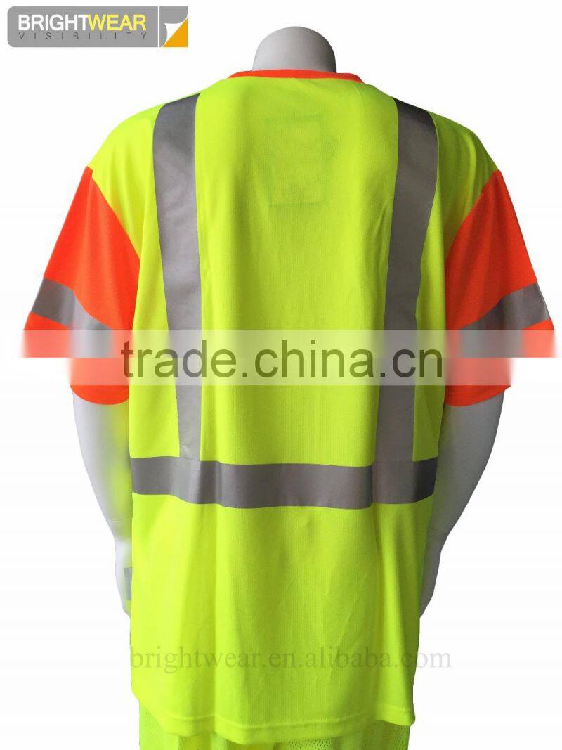 ANSI contrast long sleeve high quality reflective t-shirt
