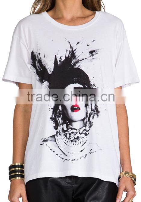 Cotton blend t-shirts with face print