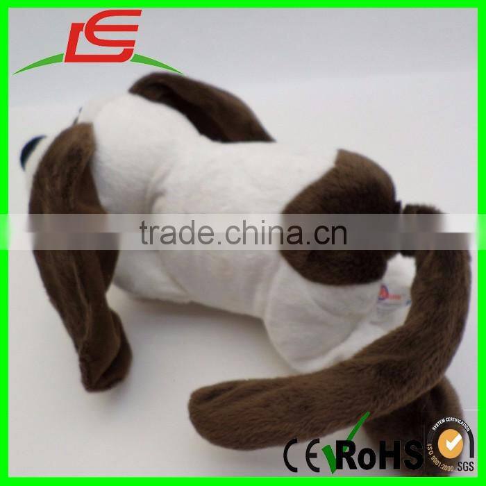 Wholesale Chuckle Laughing Spotted Activated Puppy Dog Plush Stuff