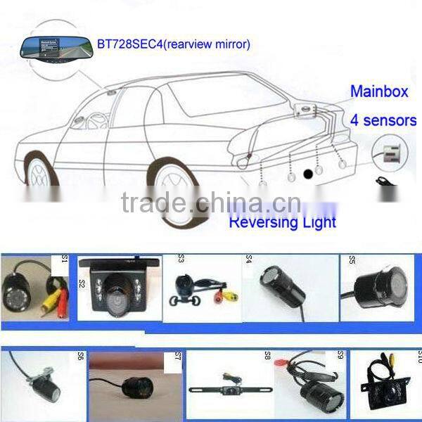 WINDSTONE-Original Factory-Bluetooth Rear view Mirror Hands free Car Kit and 3.5 inch TFT Monitor,Camera