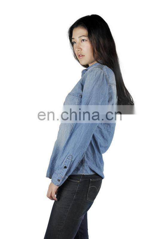 Spring/Autumn fashion women Denim Shirts