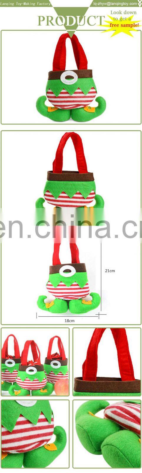 Fancy Decorative Felt made Christmas Candy Bag In Colorful