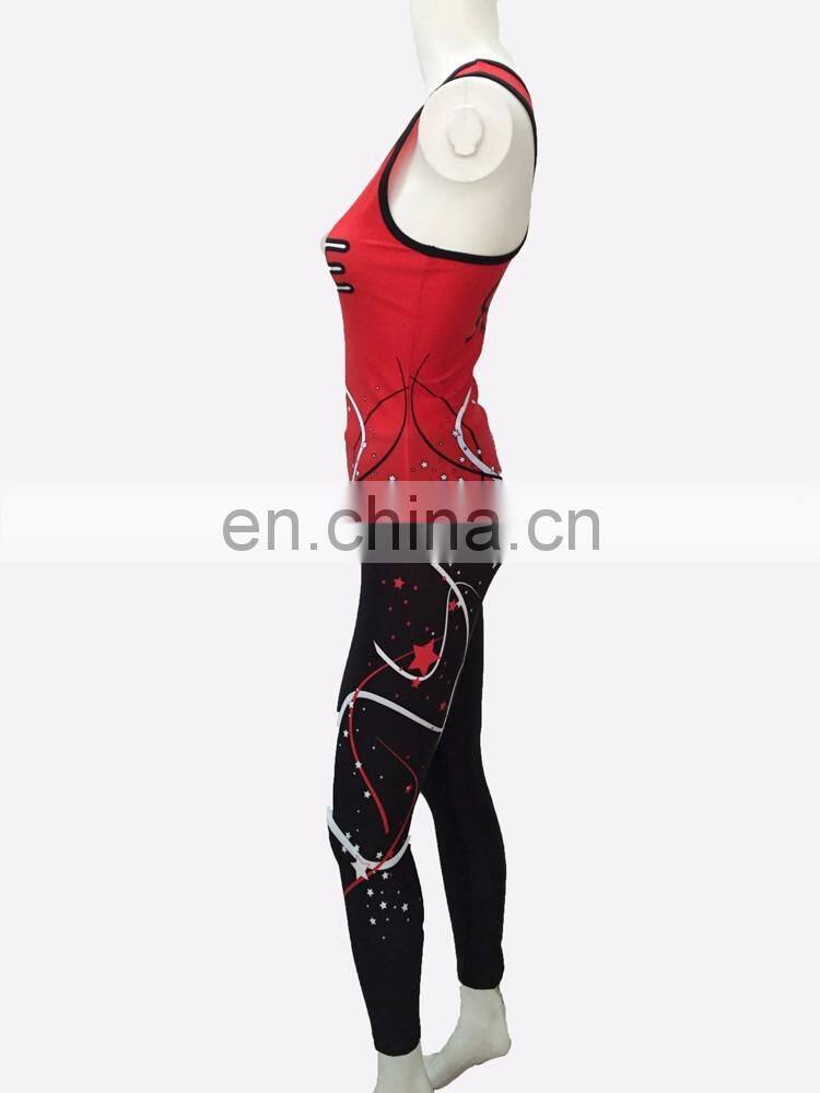 New Hot Sexy Printing Cheer Youth Sleeveless Cheerleading Costumes