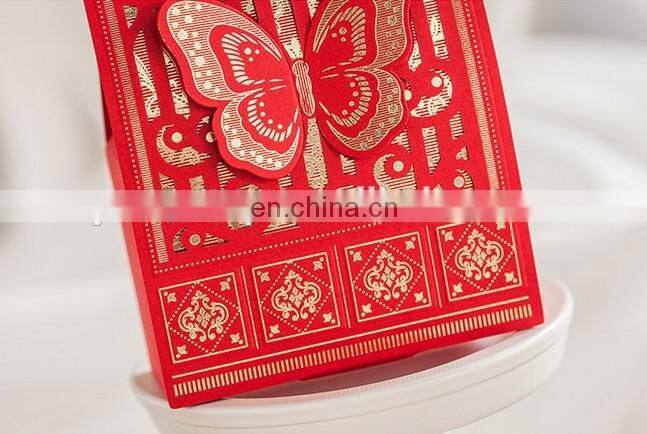 Cheap creative red candy gift box with butterfly