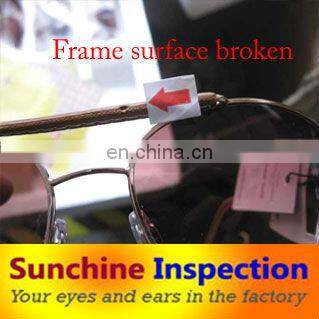 third party inspection company to check sunglass quality and test before shipment