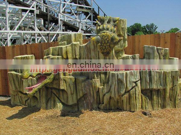 Amusement Park High Simulation Funny Dinosaur Head Wall