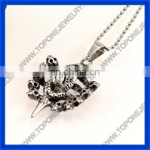 2014 Men's Special Design China Gothic angel wing cross skull pendant