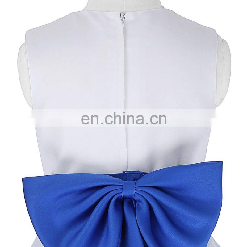 Grace Karin Flower Bow-Knot Decorated Princess Bridesmaid Wedding Pageant Flower Girl Dress Party Girls Dress CL010430-3