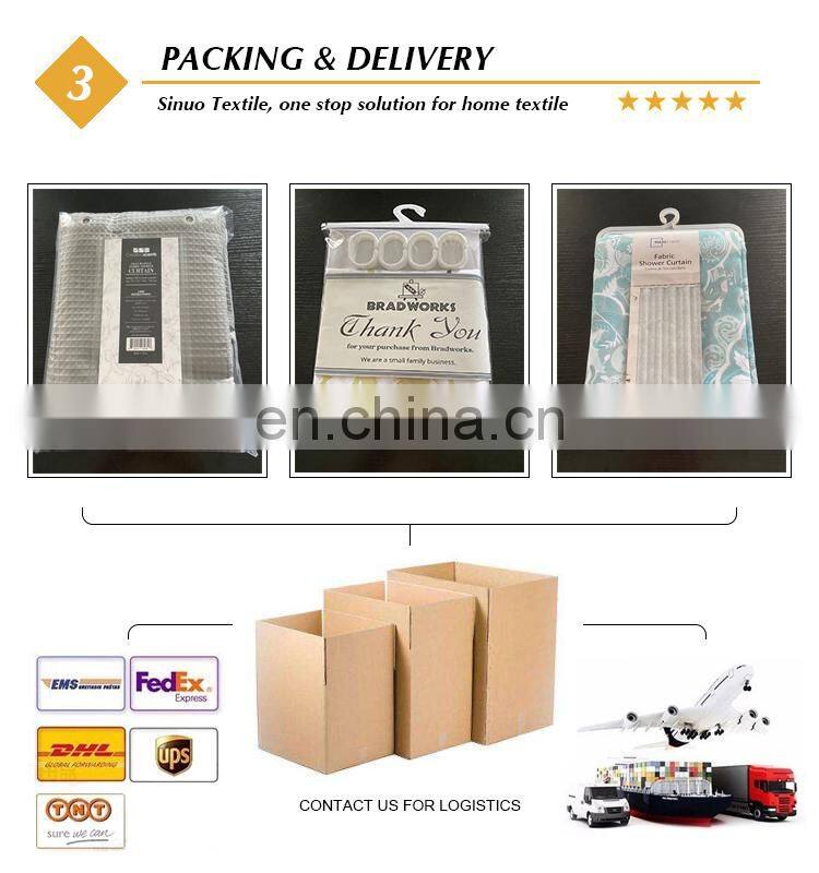 Waterproof Polyester Fabric Bathroom Animal Printed Shower Curtain