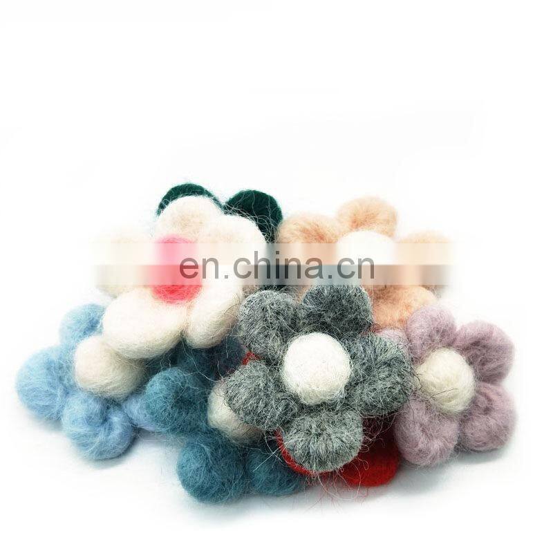 Factory handmade 1 1/2'' felt flowers for sale