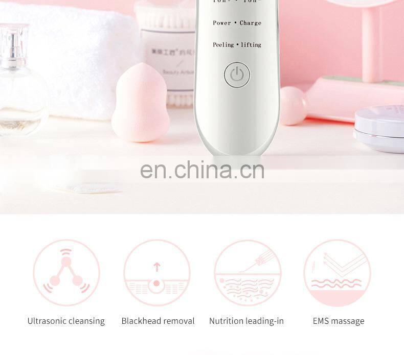 Hot sale ultrasonic machine facial blackhead removal scrubber cleanser