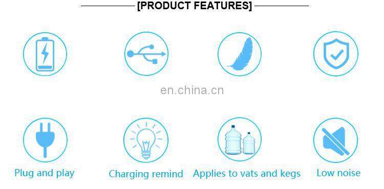 JAW-E1 Drinking Water Pump Electric Dispenser 5 Gallon Bottle Desk Top Powerful Rotational Portable for Home Kitchen Office Use