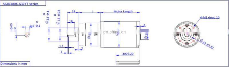 dc gear motor 12v 24v 40rpm 50rpm 60rpm 70rpm with different reduction