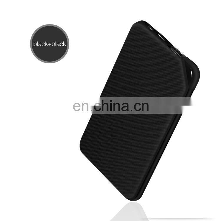 USB Charge Casing Custom Mobile Square Ultra-thin Aluminium Power Bank 2000mah