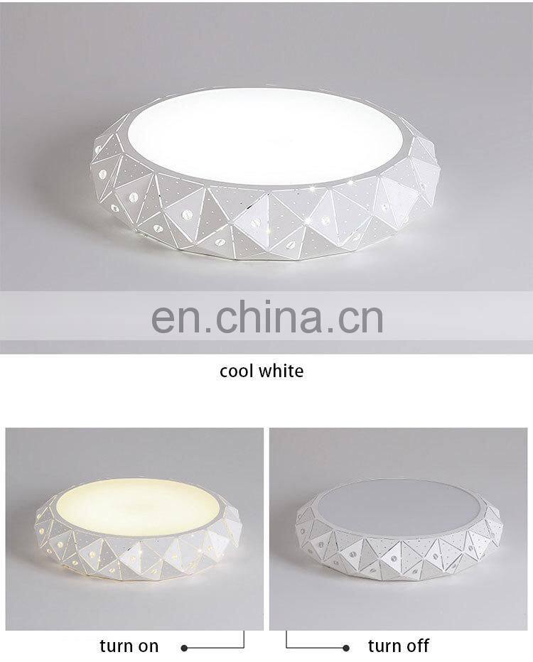 Modern Simple Round LED Living Room Ceiling Light Creative Acrylic Bedroom Lighting