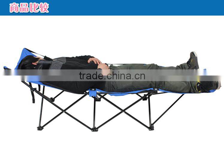 Foldable outdoor bed with steel tube and oxford fabric