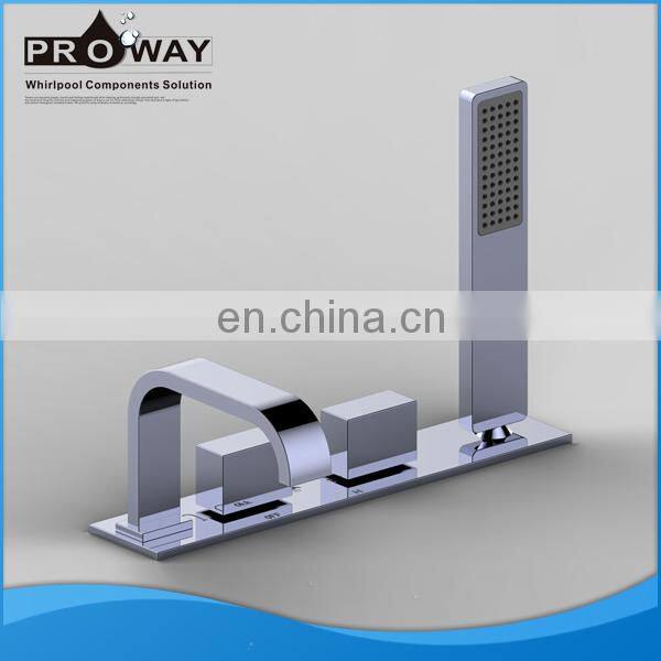 High Quality Deck Plated 3 Way Concealed Shower Faucet Mixer Valve Hot And Cold Bathtub Faucet Mixer