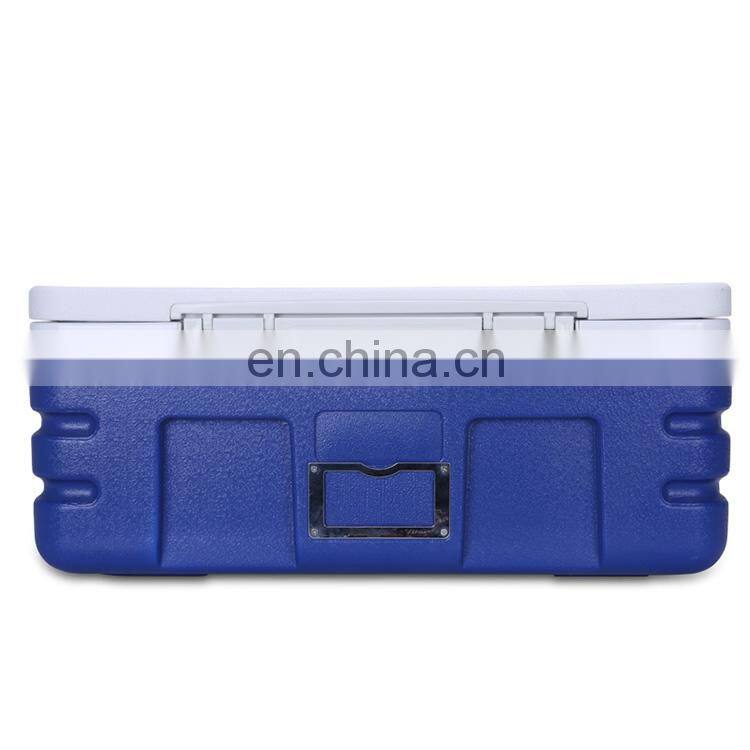 Eco-friendly blow molding outdoor 60 liter PU foam cooler box with lock