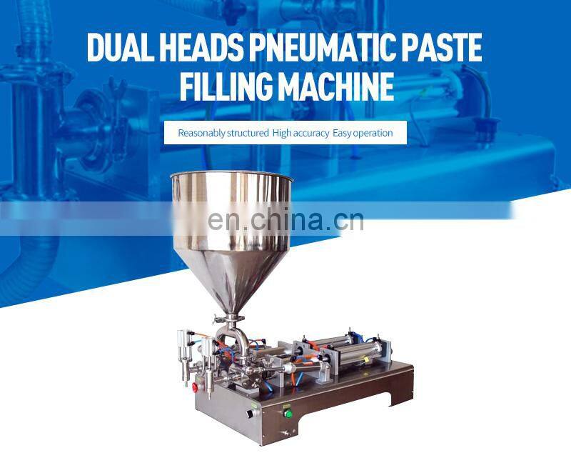 3-25ml Small Dose Double Heads Pneumatic Oil Bottle Cosmetic Cream Lotion Filling Machine