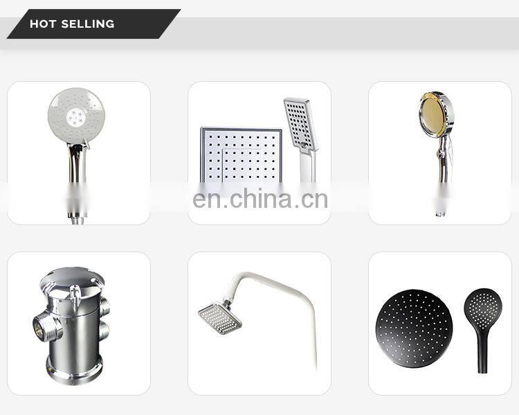 New high quality cheap stainless steel black rain shower head set