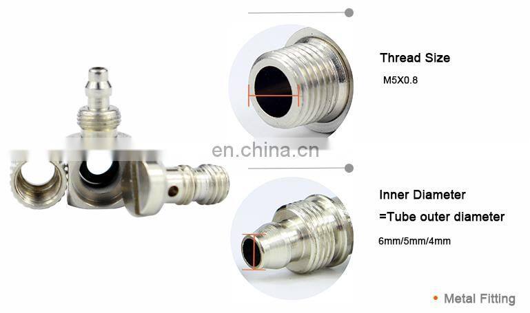 mini micro small Metal Pneumatic Joint fitting male elbow air push in fitting