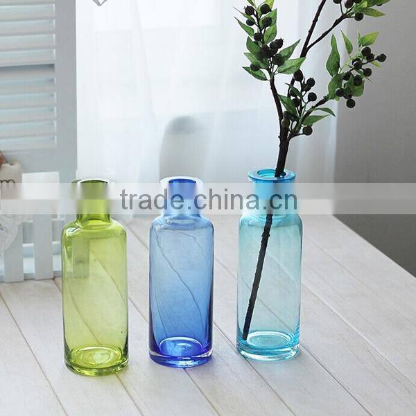 High quality spray vintage round decorative colorful glass vases