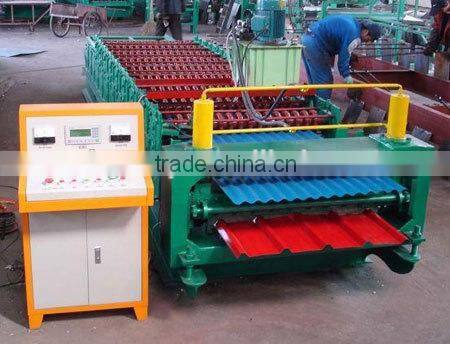 Roof sheet profile / roof tile making machine with PLC control screen