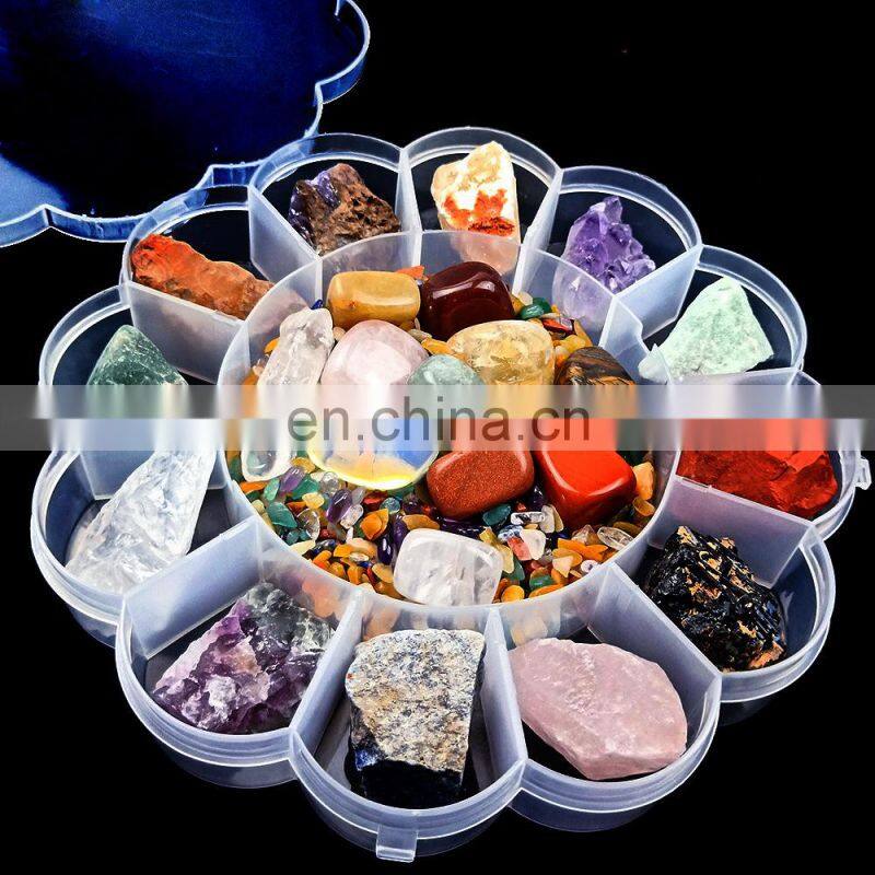 Novelty Gifts Tumbled Crystal Bead Gift Products Oem Minerales Natural Raw Precious Semi Crystals Healing Stones Box Sets