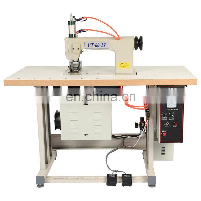 UT60-2S changzhou non woven double motor Ultrasonic Sewing Machine, nonwoven ultrasound lacing equipment