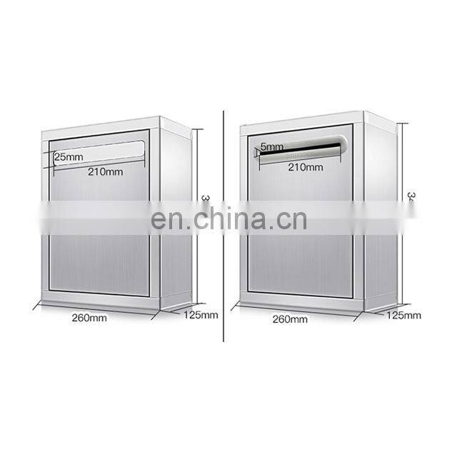 Free Standing Security Parcel Box Weatherproof Mailbox House Front Porch Residential Outdoor Roads Postbox