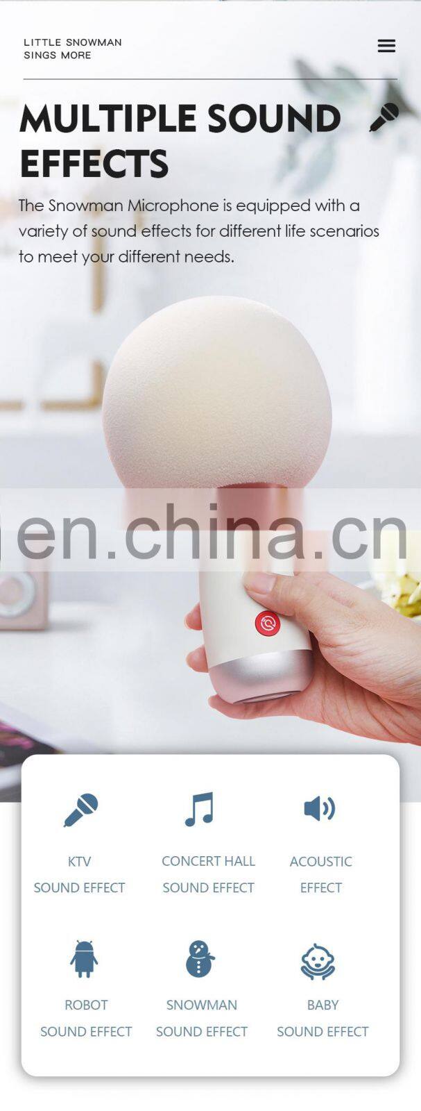 ALLINGE MDZ3633 Portable Microfono Wireless Home Use Singing Machine Microphone Karaoke Speaker