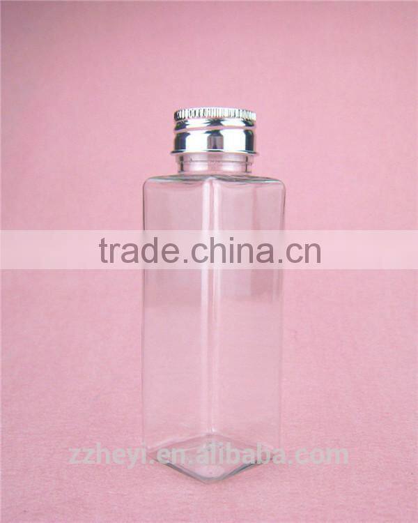 3oz 80ml clear square pet plastic pump bottle for lotion packaging