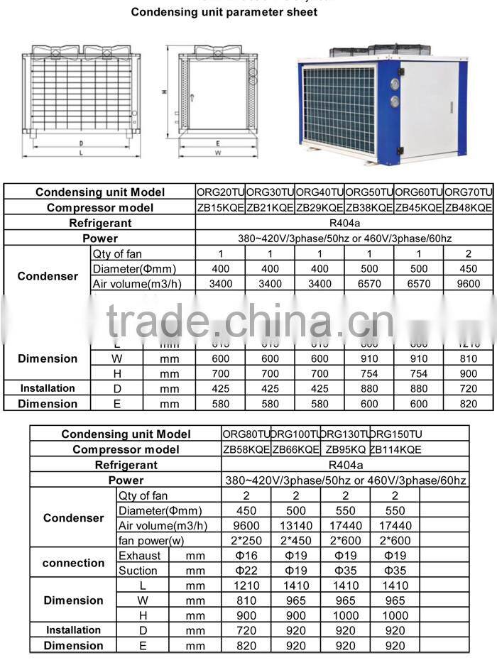 Bock cold room compressor condensing units