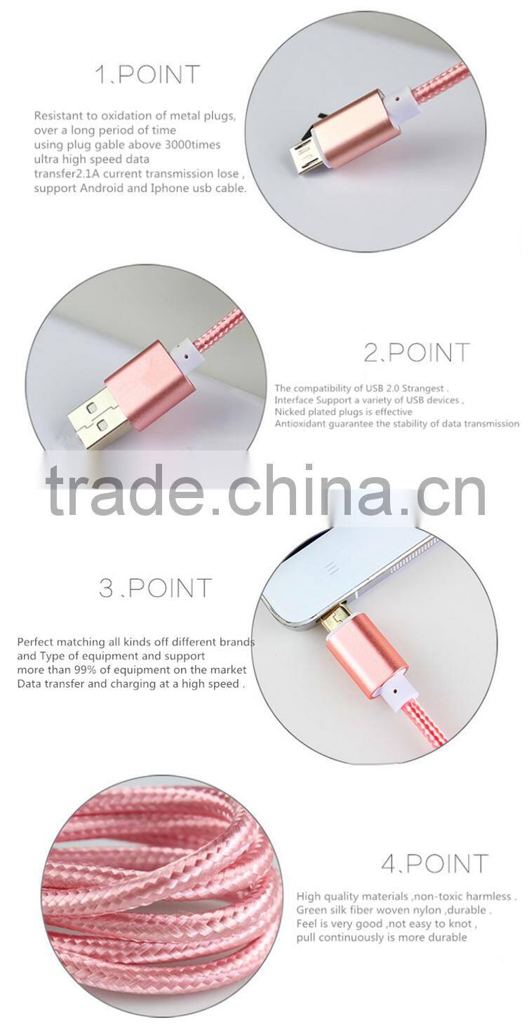 Good quality charger USB data transmission cable , magnetic 5pin USB cable for mobile phone