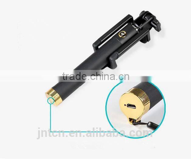 MINI rechargeable folding phone holder monopod bluetooth selfie stick QC22