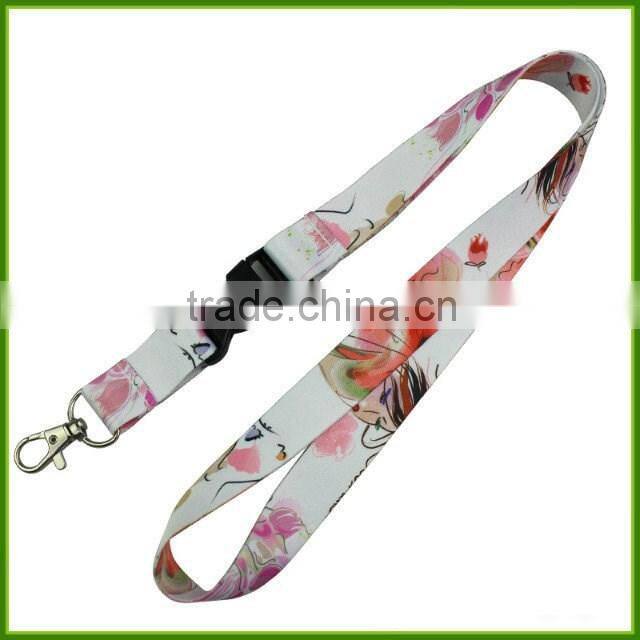 Provide free samples Custom polyester lanyard printed exhibition brand lanyards badge lanyards