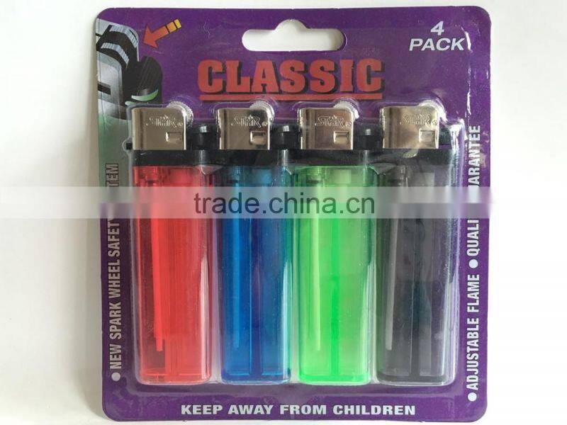 cheap ISO9994&EN13869 disposable flint clear cigarette plastic lighter FH-002