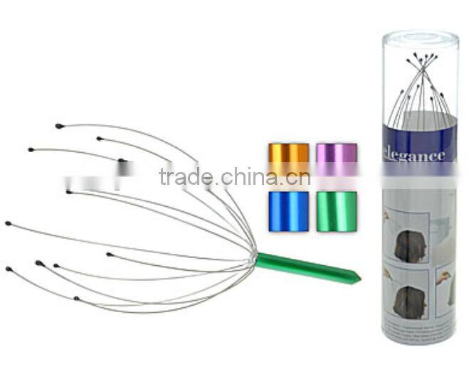 Handy Stainless Steel Head Scalp massager, metal spider head massager,twin head massager