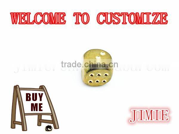 16mm gold normal dot custom metal dice