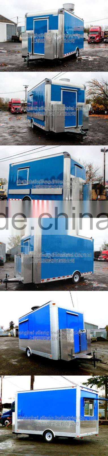 blue uniaxial food truck for sale mobile food truck for sale mobile food trailer