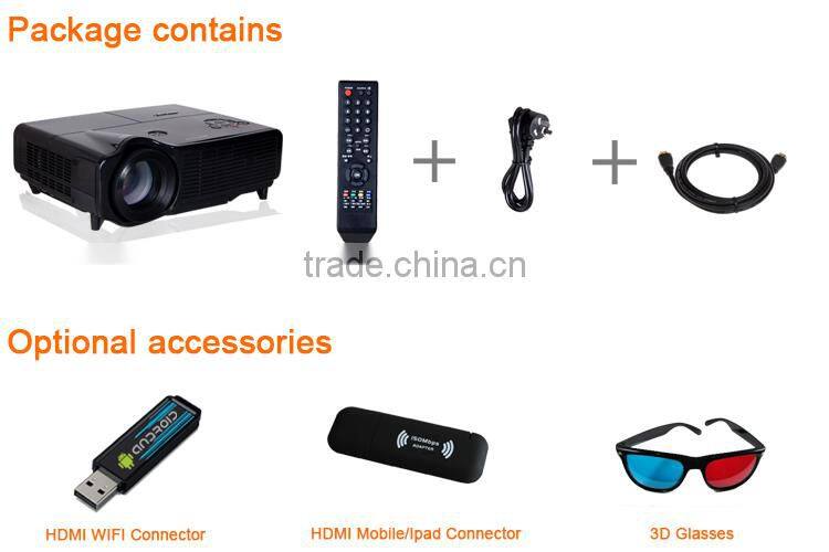 Android Pico Projector Led 3500Lumens, built-in 4 Cores CPU,Android 4.2 DLNA YouTube, Google play