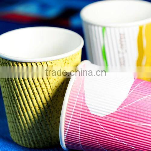 8oz 12oz 16oz ripple wall /triple wall hot paper cup coffee paper cup