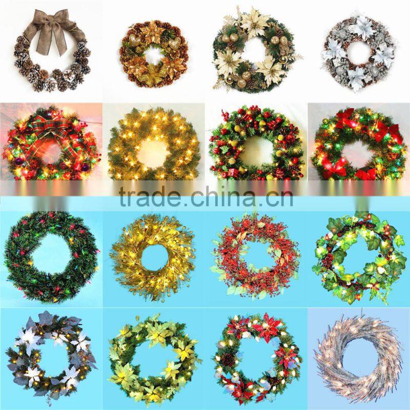 LED Light PVC Christmas Wreath