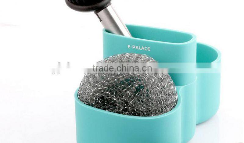 Hot sale high quality FDA and LFGB colorful silicone sponge soap holder/silicone storage bag kitchen producrs