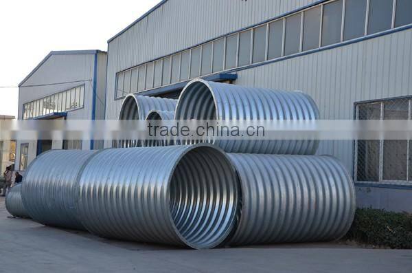 Corrugated galvanized steel culvert pipe
