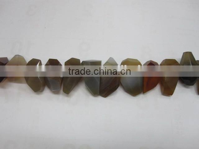 red grey agate 6mm cube bead